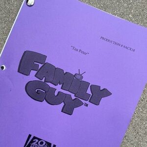Family Guy Tea Peter 2011 Production Used Table Draft Script Seth MacFarlane